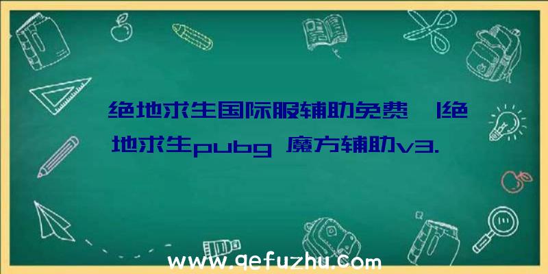 「绝地求生国际服辅助免费」|绝地求生pubg